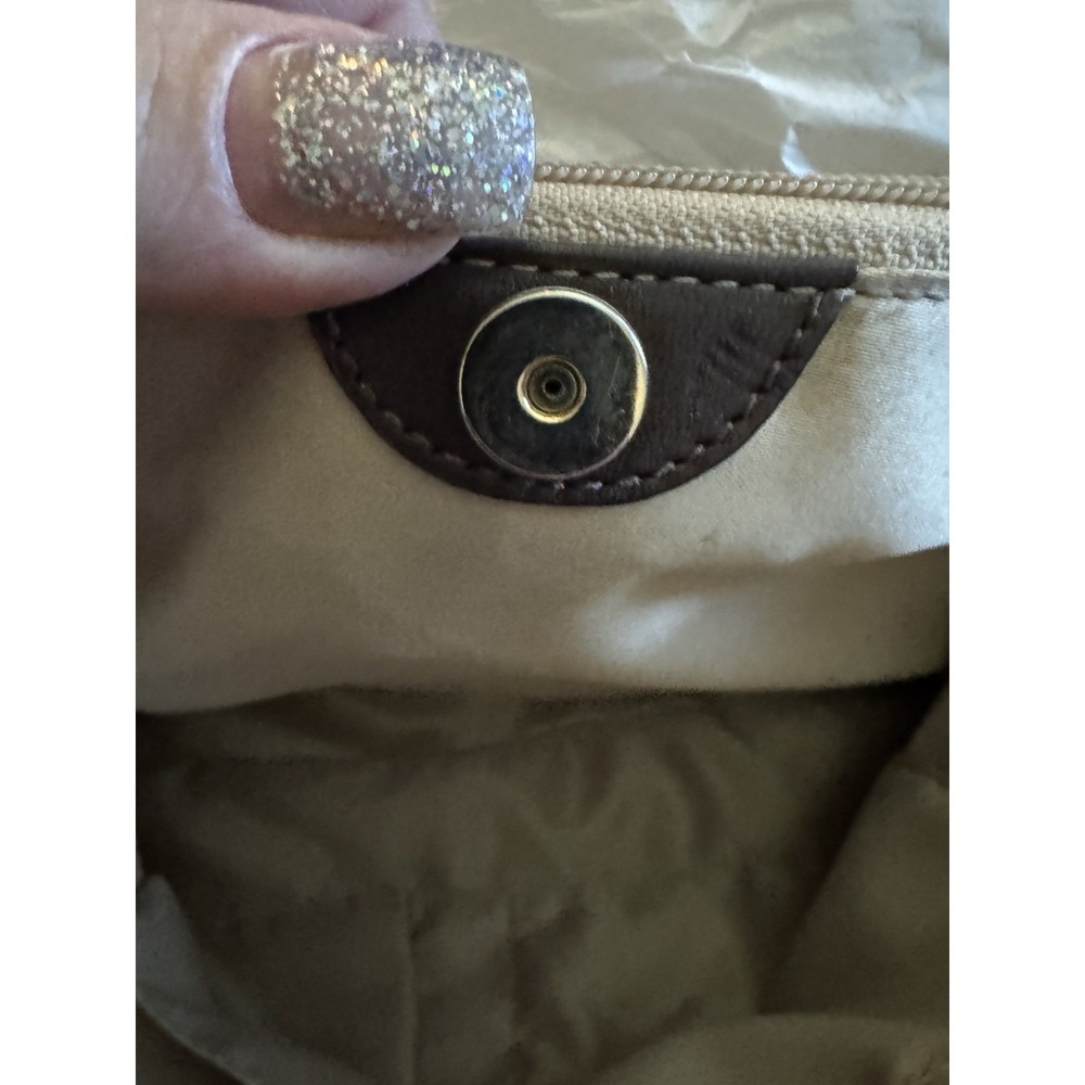 Coach penelope Leather Carryall Snakeskin Accent Turn lock Bag F16531 EUC PT2 - Picture 11 of 13